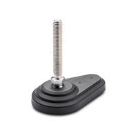 GN 445.5 Levelling Feet Threaded Stud Stainless Steel Zinc-Plated Foot Plastic
